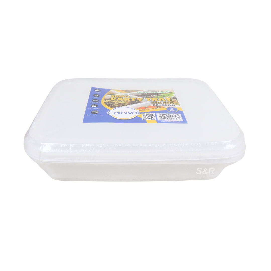 Carnival 2-piece Small Party Tray with Lids